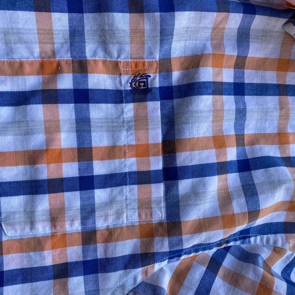 Chaps Men’s Shirt Short Sleeve Woven shirt Size Large button up - Picture 2 of 6